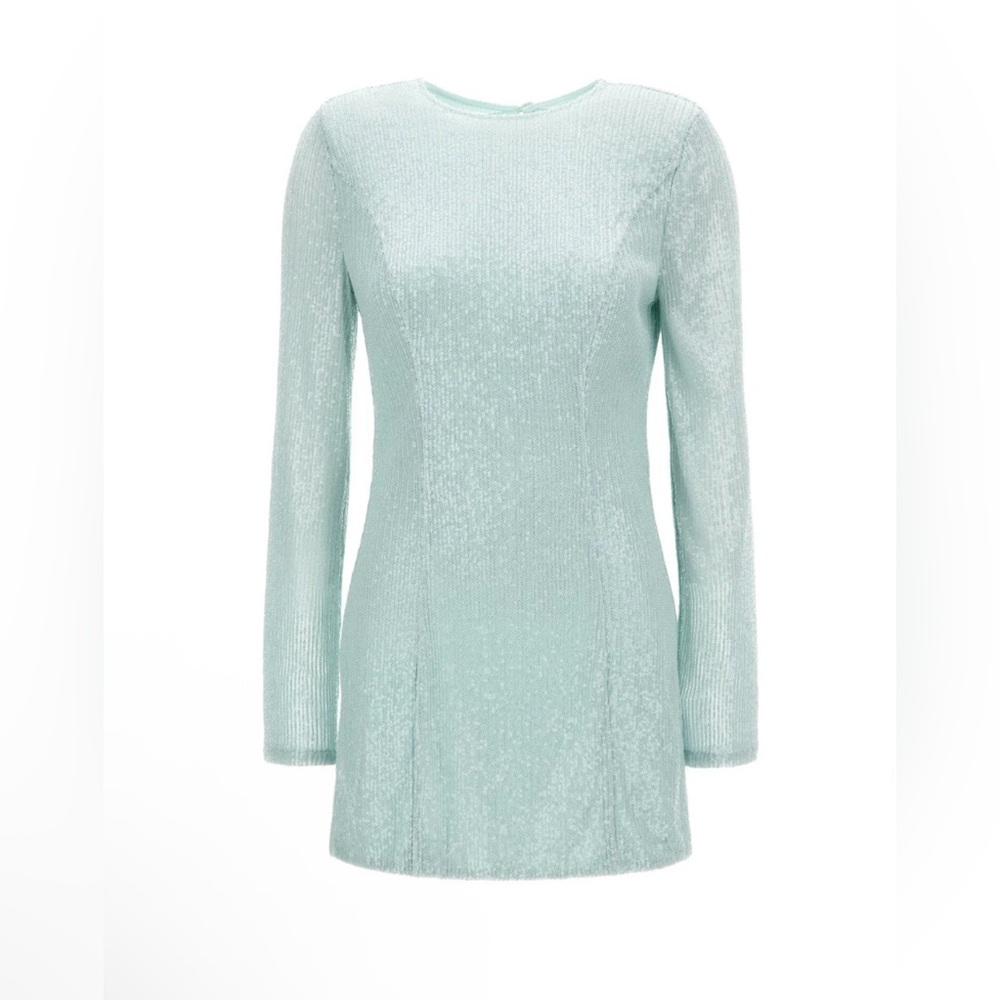 NWT- ROTATE Sequins Open Back Long Sleeve Dress